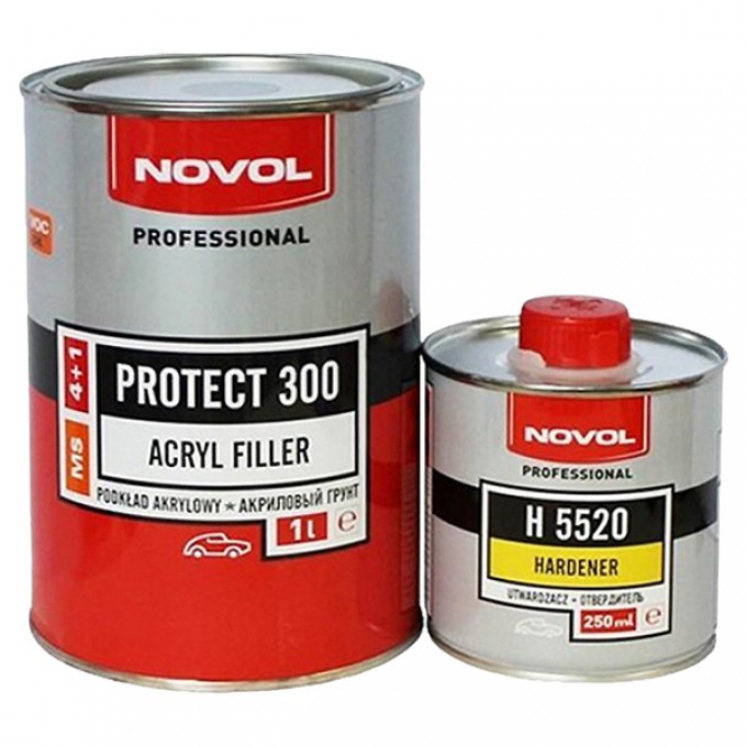 Грунт NOVOL MS 4+1 Protect 300 (1 л) (черный) (комлект + отвердитель 250 мл) 3704135822