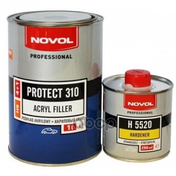 Грунт Акриловый 4 1hs Черный NOVOL Protect310, 1,0 0,25